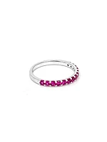 10K White Gold 0.56cttw Created Ruby Ring, size 6.5