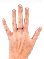 10K White Gold 0.56cttw Created Ruby Ring, size 6.5