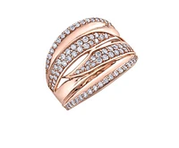 10K Rose Gold Gold 1.00cttw Diamond Ring, size 7.5