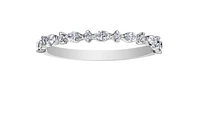 10K White Gold 0.235cttw Diamond Ring, size 6.75