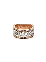 10K White & Rose Gold 1.00cttw Diamond Infinity Ring, size 6.5