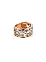 10K White & Rose Gold 1.00cttw Diamond Infinity Ring, size 6.5