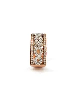 10K White & Rose Gold 1.00cttw Diamond Infinity Ring, size 6.5