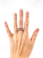10K White & Rose Gold 1.00cttw Diamond Infinity Ring, size 6.5