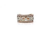 10K White & Rose Gold 1.00cttw Diamond Infinity Ring, size 6.5