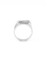 10K White Gold 0.20cttw Gents Diamond Ring, size 10