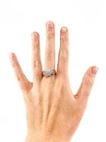 10K White Gold 0.20cttw Gents Diamond Ring, size 10