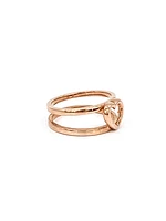 10K Rose Gold Heart Ring, size 6.5