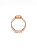 10K Rose Gold Heart Ring, size 6.5