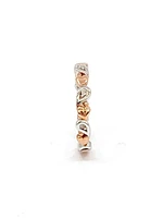 10K White & Rose Gold 0.05cttw Diamond Heart Ring, size 6.5