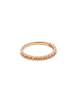 10K Rose Gold 0.07cttw Round Cut Diamond Ring, size 6.5