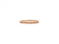10K Rose Gold 0.07cttw Round Cut Diamond Ring, size 6.5