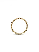10K Yellow Gold 0.04cttw Genuine Sapphire & 0.02cttw Diamond Ring, size 6.5