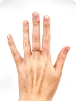 10K Rose Gold 0.01cttw Diamond Love Ring, size 6.5