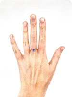 10K White Gold 0.42cttw Tanzanite and 0.10cttw Diamond Ring, size 6.5