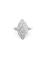 10K White Gold 1.00cttw Diamond Ring, size 6.5