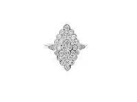 10K White Gold 1.00cttw Diamond Ring, size 6.5
