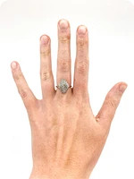 10K White Gold 1.00cttw Diamond Ring, size 6.5