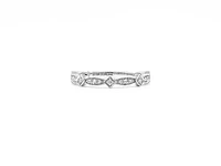 10K White Gold 0.17cttw Diamond Ring, size 6.5