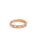 10K Rose Gold 0.19cttw Diamond Ring, size 6.5