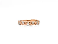 10K Rose Gold 0.19cttw Diamond Ring, size 6.5
