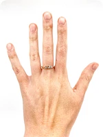10K White & Rose Gold 0.10cttw Diamond Ring, size 6.5