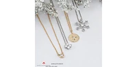 14K Yellow Gold 0.10cttw, 0.14cttw & 0.18cttw Canadian Diamond Bezel Set Pendant, 18"