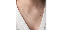 10K Yellow Gold 0.05cttw Diamond Heart Pendant, 18"