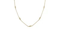10K Yellow Gold 0.45cttw Diamond Necklace - 20"