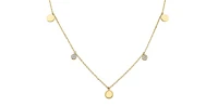 10K Yellow Gold 0.08cttw Diamond Necklace - 18"