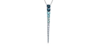 14K Gold 1.00cttw Canadian Diamond and Blue Topaz Pendant, 18"