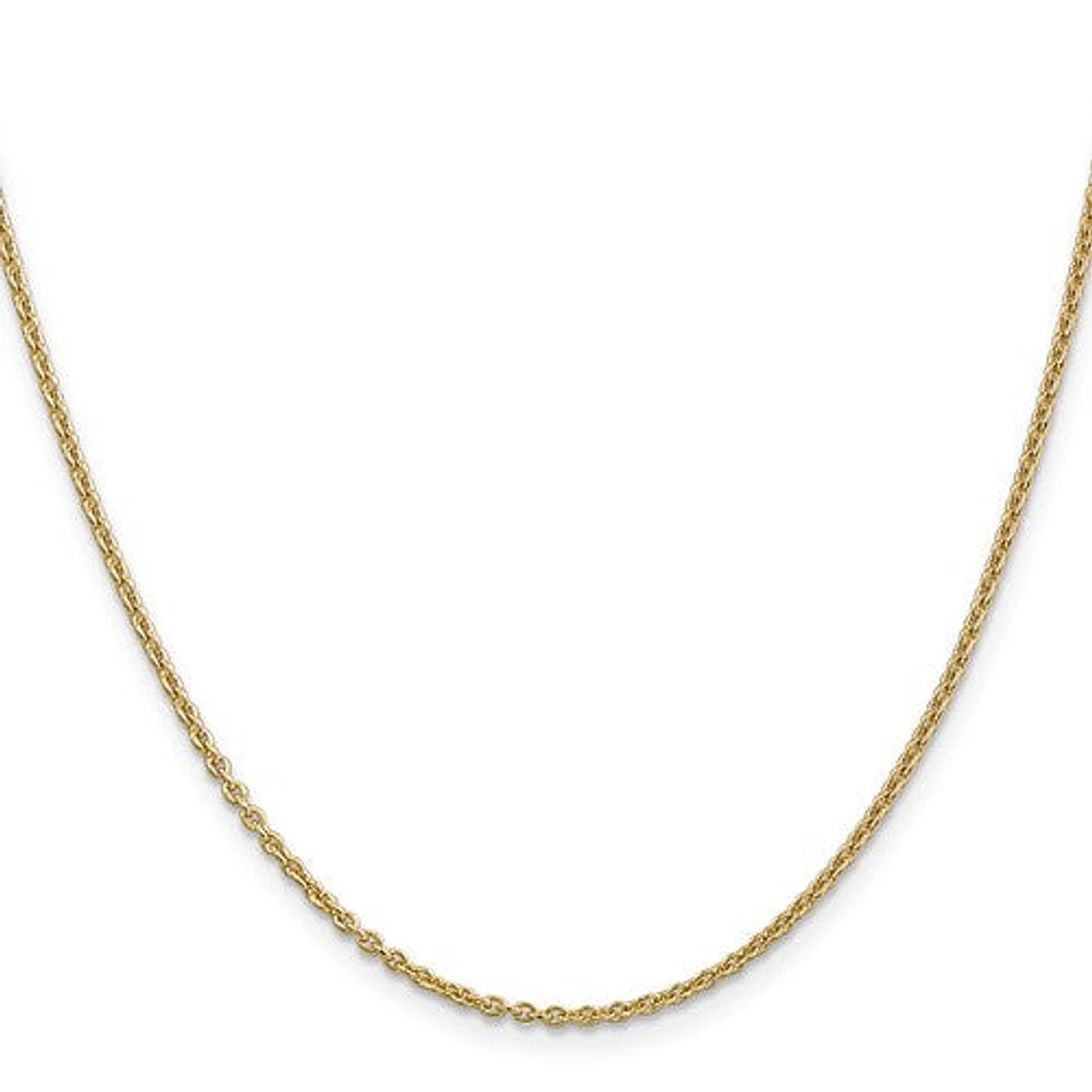 14K Gold 1.8mm Forzantine Cable with Lobster Clasp Chain - /
