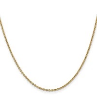 14K Gold 1.8mm Forzantine Cable with Lobster Clasp Chain - /