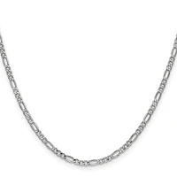 14K Gold 4.2mm Semi-Solid Figaro with Lobster Clasp Chain - /