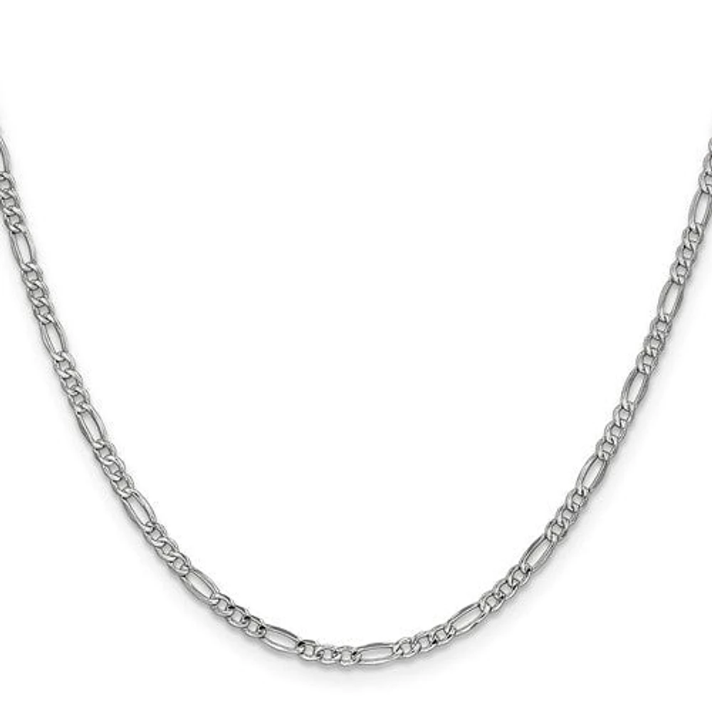 14K Gold 5.75mm Semi-Solid Figaro with Lobster Clasp Chain - /