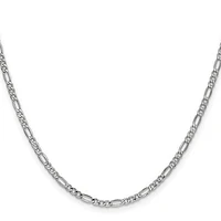 14K Gold 5.75mm Semi-Solid Figaro with Lobster Clasp Chain - /
