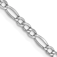 14K Gold 5.75mm Semi-Solid Figaro with Lobster Clasp Chain - /