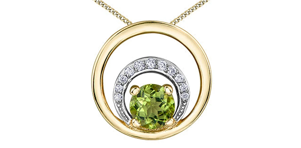 Peridot & Diamond Pendant