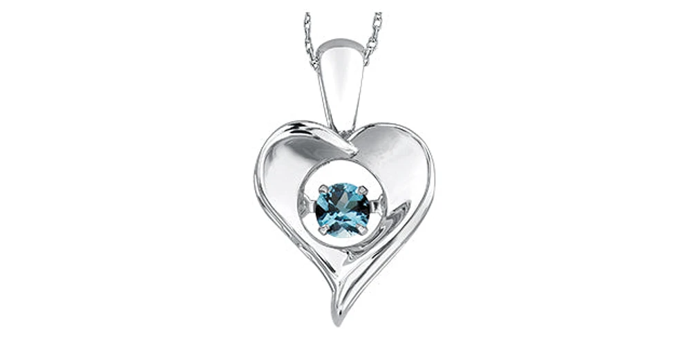 Sterling Silver Blue Topaz Pendant