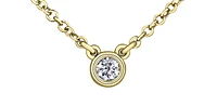 14K Yellow Gold 0.101cttw Canadian Diamond Necklace