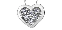 10K White Gold 0.05cttw Diamond Pendant