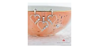 10K White & Rose Gold 0.08cttw Canadian Diamond Heart Pendant, 18"