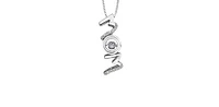Sterling Silver 0.04cttw Round-Cut Diamond Pendant - 18"