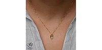 10K Yellow Gold 0.066cttw Canadian Diamond Necklace, 18"