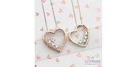 10K Yellow Gold 0.02cttw Diamond Heart Pendant, 18"