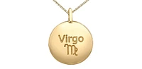 10K Yellow Gold 0.01 cttw Diamond Virgo Pendant, 18"