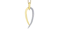 10K Yellow Gold 0.20cttw Diamond Necklace, 18"
