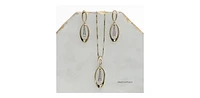 10K Yellow Gold 0.10cttw Diamond Necklace, 18"