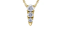 14K Gold 0.25cttw Canadian Diamond Pendant, 18"