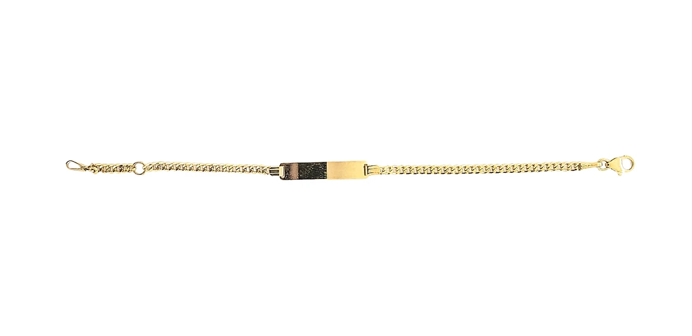 10K Gold Bracelet with Engravable Plate
